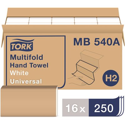 TST Supplies Inc. TORK white multifold paper towel 16pk x 250 sheets - Image 2