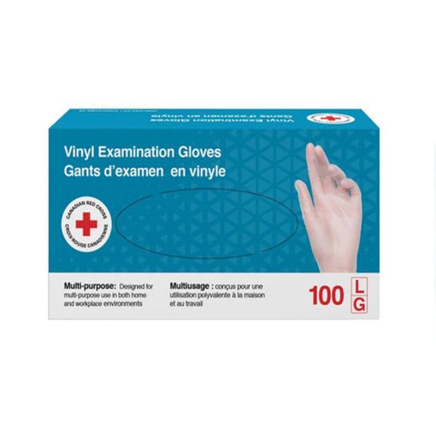 Canadian Red Cross Vinyl Examination Gloves Large