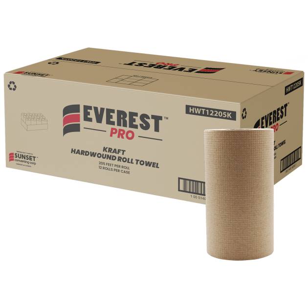 Everest Pro hand towel 12 rolls x 205ft kraft