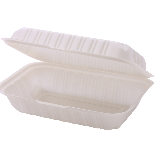 SLPP-188 9"x6"  hinged lid container microwave safe MFPP (200pcs)