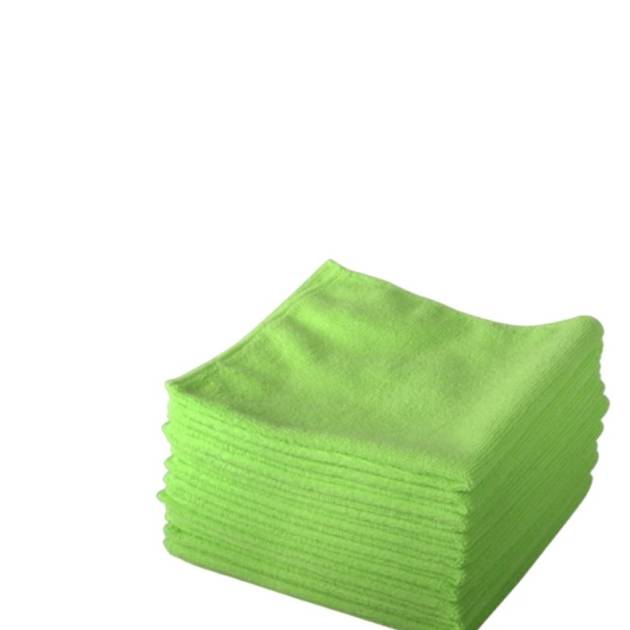 16 x 16 Green Microfiber Cloth - 25 pcs/pk, 8pks/cs