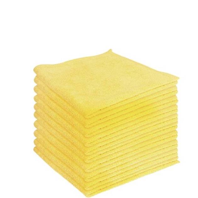 16 x 16 Yellow Microfiber Cloth - 25 pcs/pk, 8pks/cs