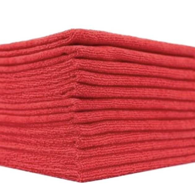 16 x 16 Red Microfiber Cloth - 25 pcs/pk, 8pks/cs