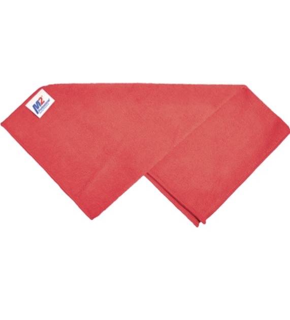 M2 16 x 16 Red Microfiber Cloth - 12 pcs/pk