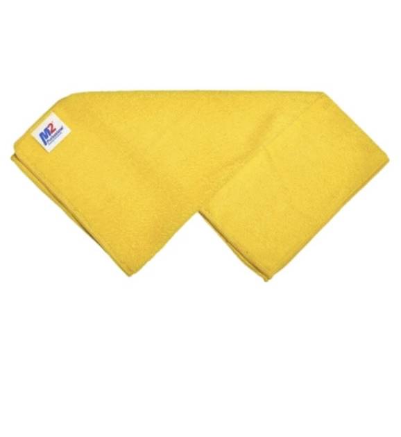 M2 16 x 16 Yellow Microfiber Cloth - 12 pcs/pk