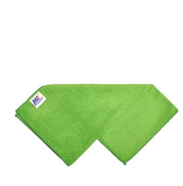 M2 16 x 16 Green Microfiber Cloth - 12 pcs/pk