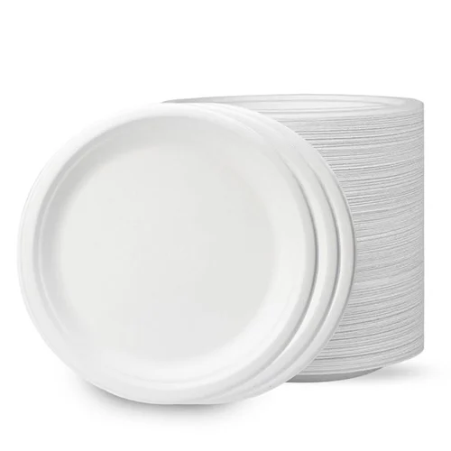 10" Bagasse Plates - 500pcs/cs