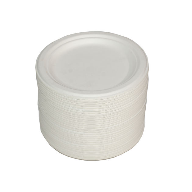 7"  Bagasse Plates - 1000pcs/cs
